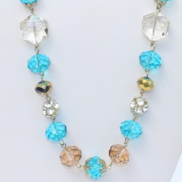 Elegant Boho Necklace Single Strand Crystal Bead - Picture 5 of 7